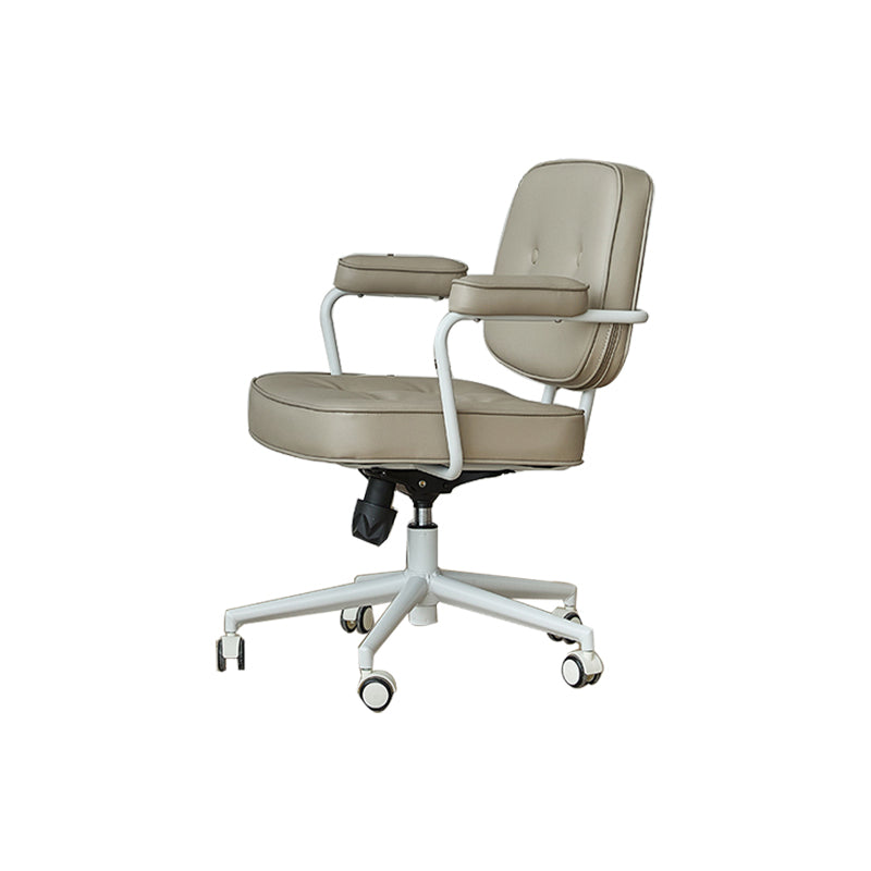 Modern Chair Padded Arms Adjustable Seat Height Desk Chair with Wheels