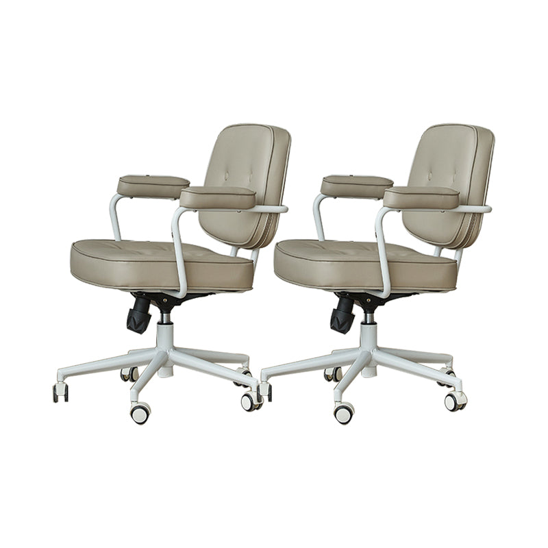 Modern Chair Padded Arms Adjustable Seat Height Desk Chair with Wheels