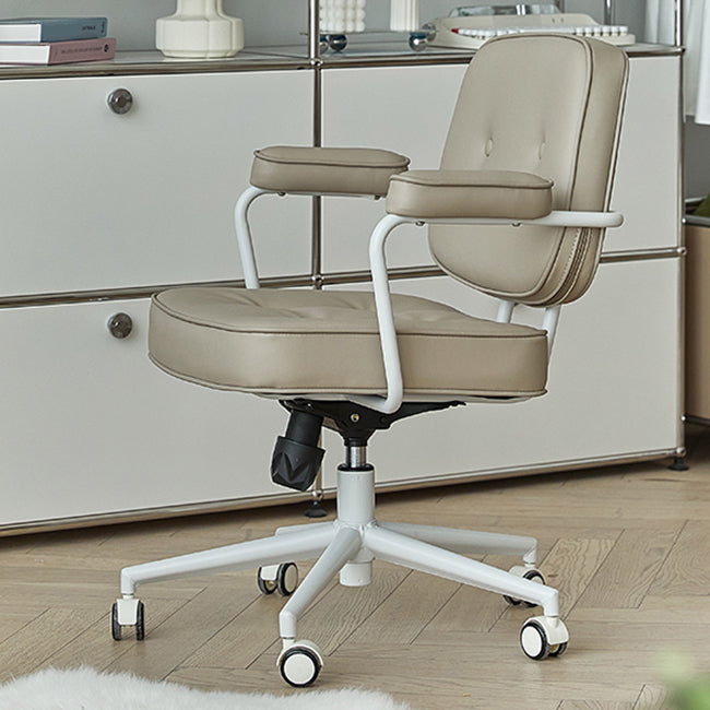 Modern Chair Padded Arms Adjustable Seat Height Desk Chair with Wheels