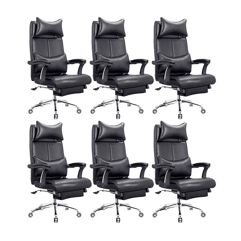 Modern Office Chair Padded Arms Adjustable Seat Height Desk Chair with Wheels