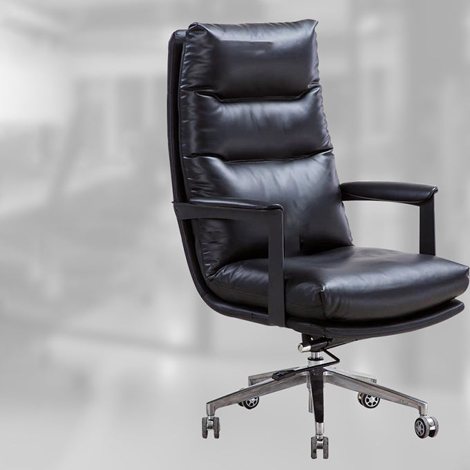 Modern Office Chair Desk Padded Arms Chair No Distressing with Wheels