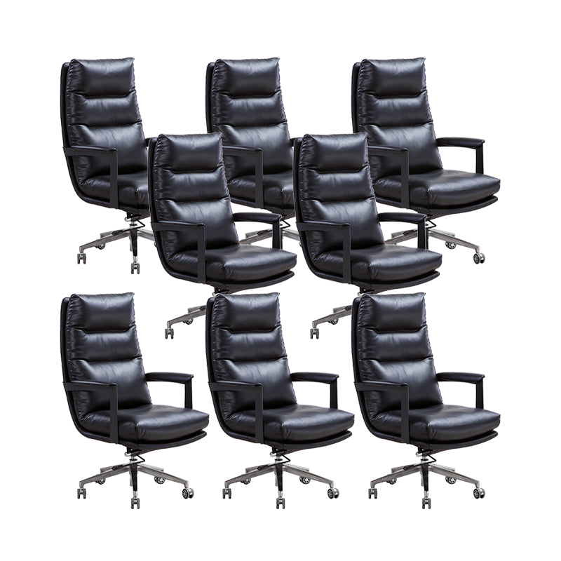 Modern Office Chair Desk Padded Arms Chair No Distressing with Wheels