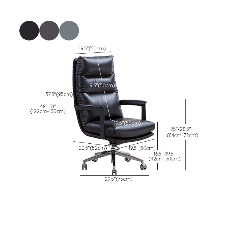 Modern Office Chair Desk Padded Arms Chair No Distressing with Wheels