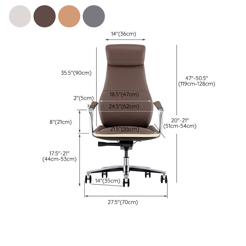 Modern Padded Arms Executive Chair Height-adjustable Managers Chair for Office