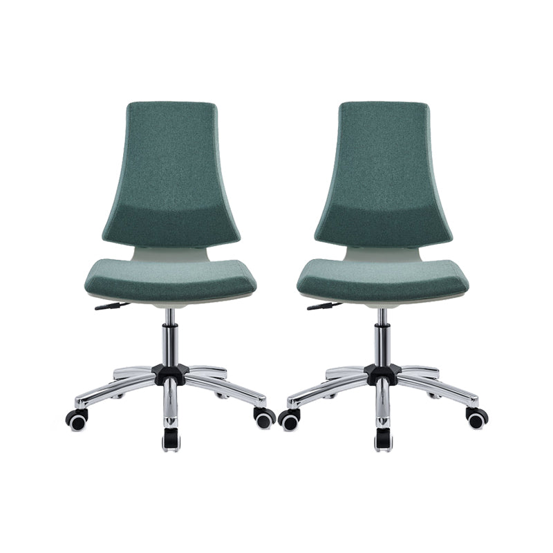 Modern Office Chair Adjustable Seat Height Armless Desk Chair with Wheels