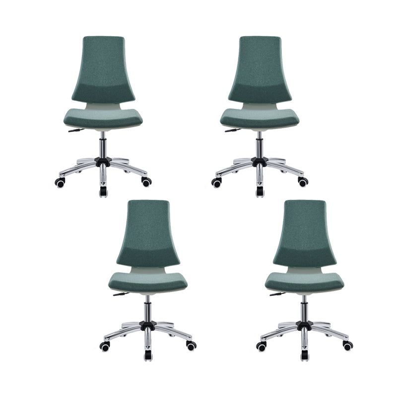 Modern Office Chair Adjustable Seat Height Armless Desk Chair with Wheels