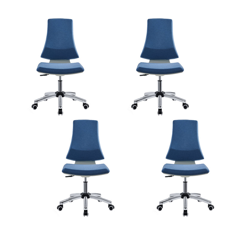 Modern Office Chair Adjustable Seat Height Armless Desk Chair with Wheels