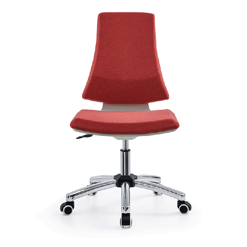 Modern Office Chair Adjustable Seat Height Armless Desk Chair with Wheels