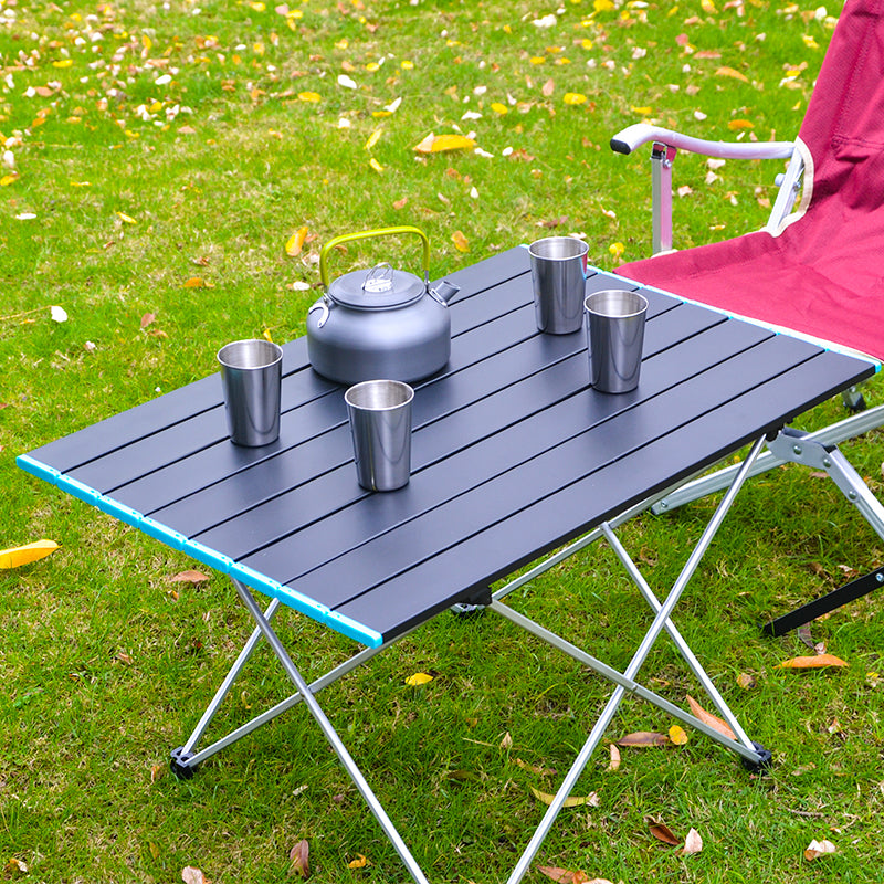 Rectangle Metal Camping Table Rustic Folding Table for Outdoor