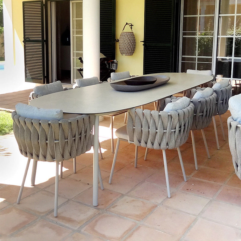 Dining Table Farmhouse Table with Metal Frame for Living Room