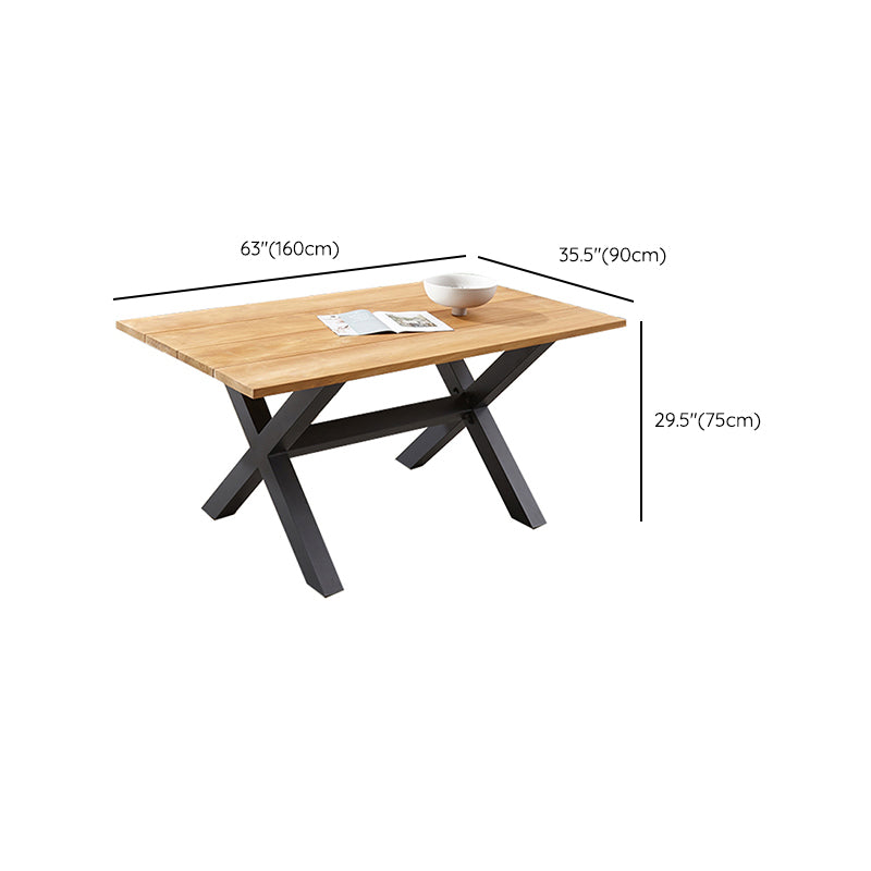 Rectangle Industrial Dining Table Water Resistant Table, 29.52" High