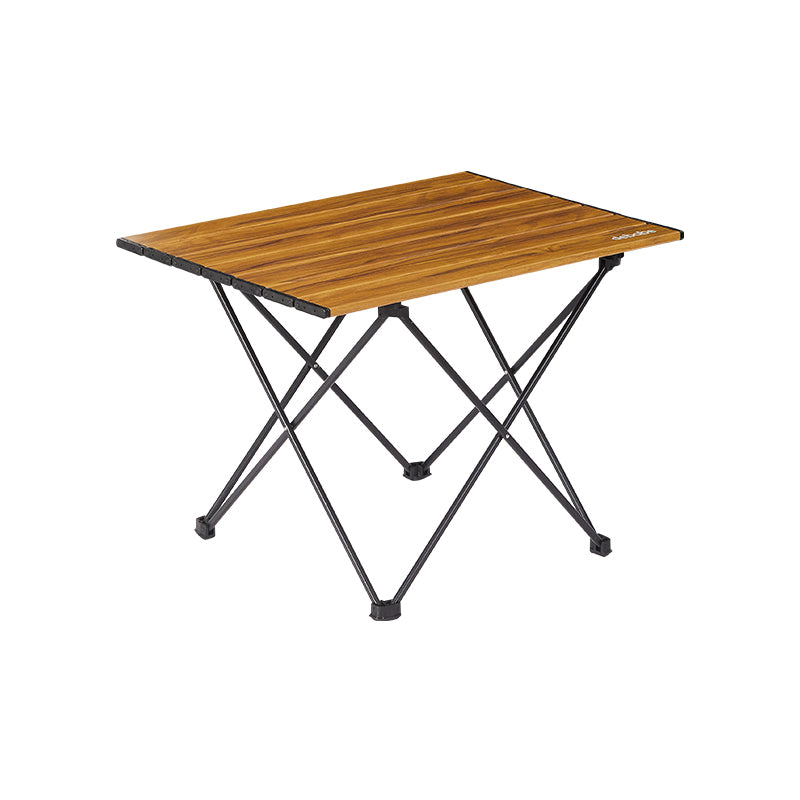 Metal Rectangle Camping Table Industrial Brown/Black Folding Table