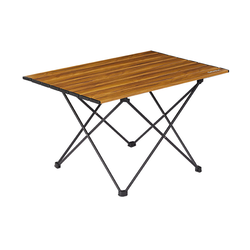 Metal Rectangle Camping Table Industrial Brown/Black Folding Table