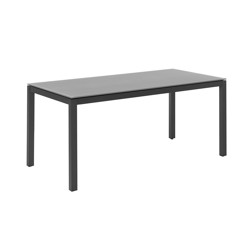 Stone/Metal Dining Table Industrial Water Resistant Table with Metal Frame