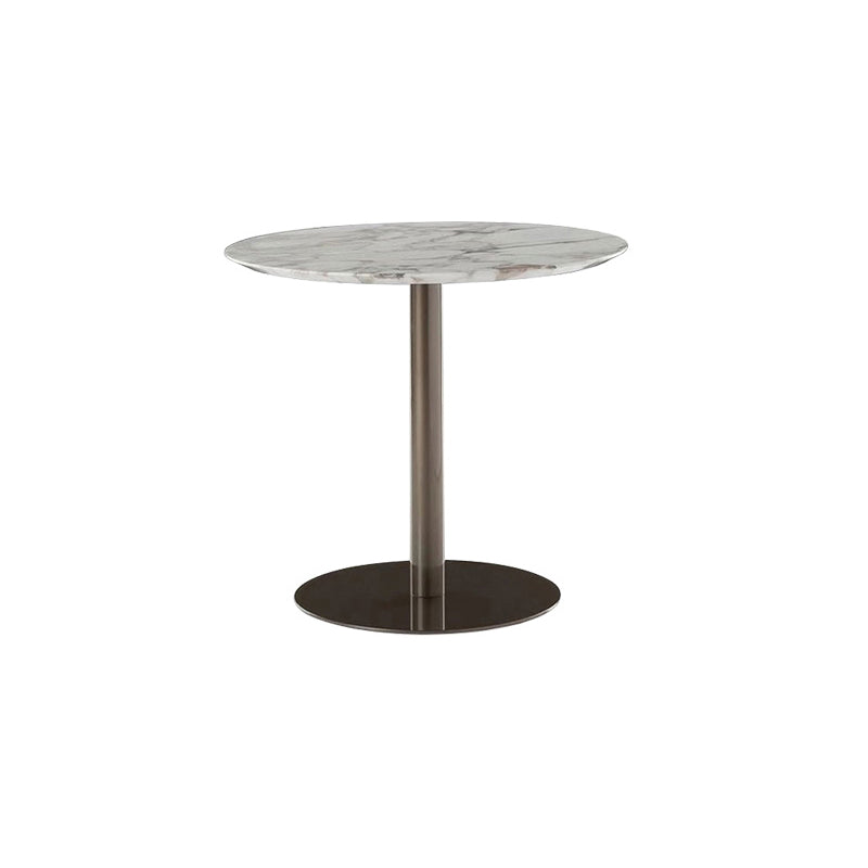 Stone/Metal Dining Table Industrial Water Resistant Table with Metal Frame