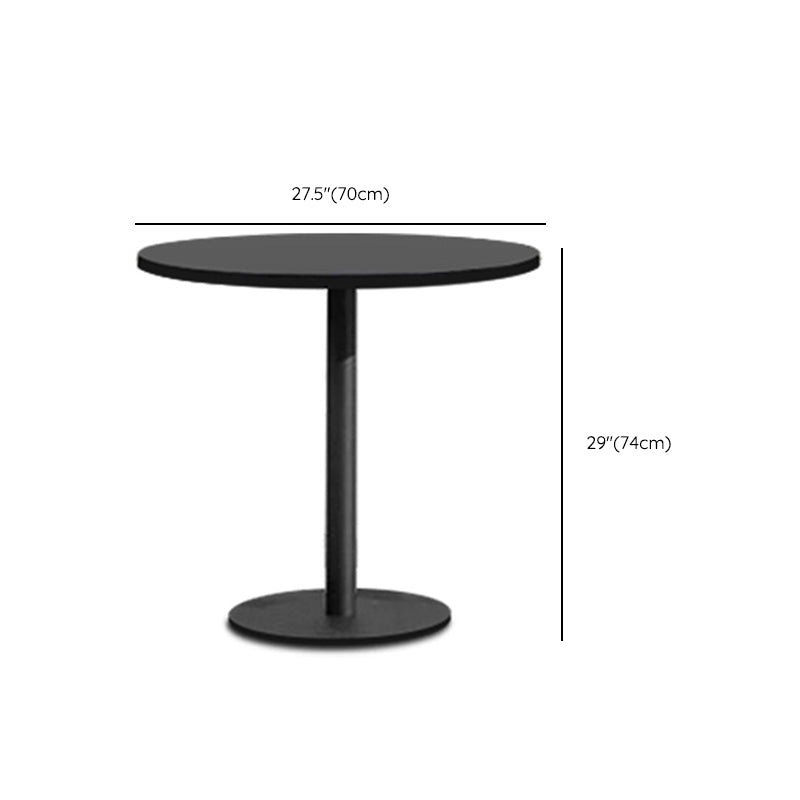 Stone/Metal Dining Table Industrial Water Resistant Table with Metal Frame