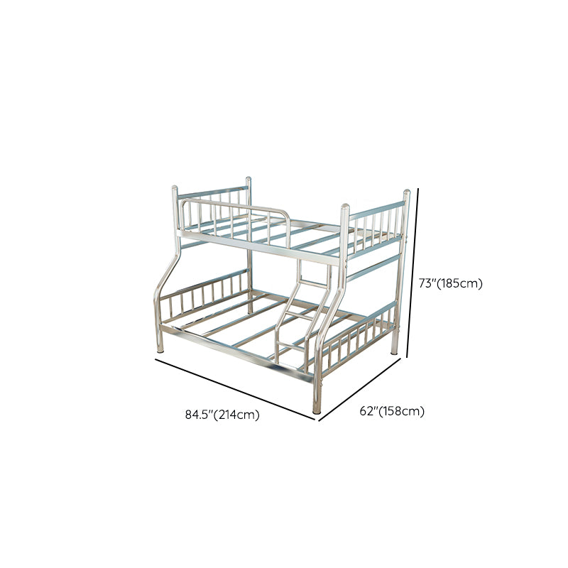 Contemporary Steel Bunk Bed with Guardrail No Theme Bunk Bed