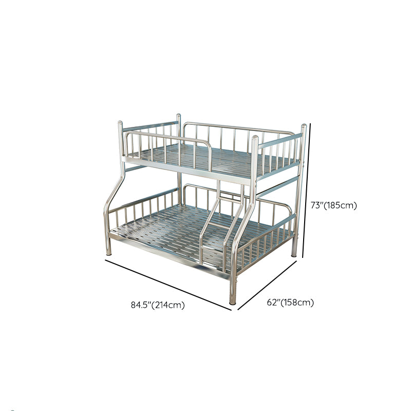 Contemporary Steel Bunk Bed with Guardrail No Theme Bunk Bed