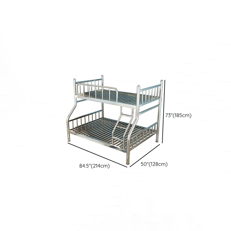 Contemporary Steel Bunk Bed with Guardrail No Theme Bunk Bed