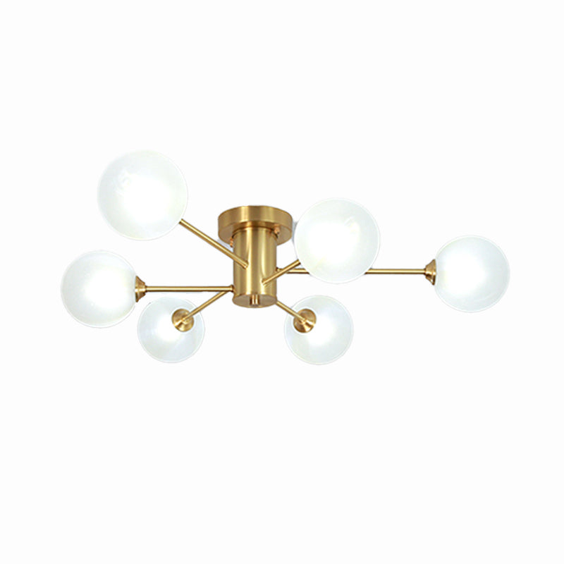 Nordic Style Golden Ceiling Lamp Ball Shape Ceiling Light for Bedroom