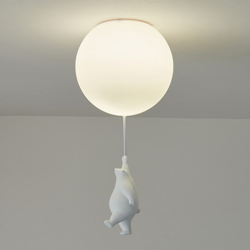 Modern Style Ceiling Lamp Creative Bear Flush Mount Light Fixture