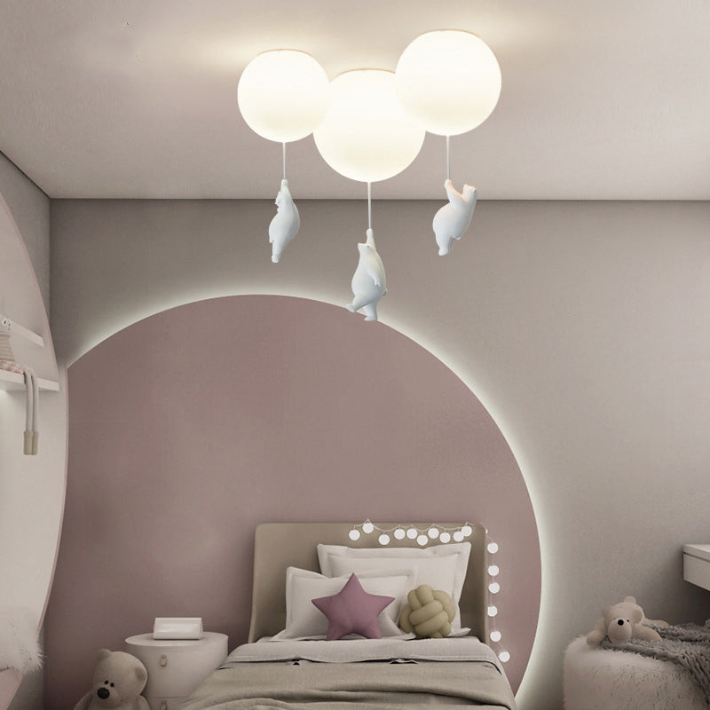 Modern Style Ceiling Lamp Creative Bear Flush Mount Light Fixture