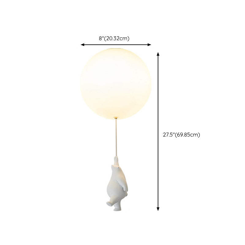 Modern Style Ceiling Lamp Creative Bear Flush Mount Light Fixture