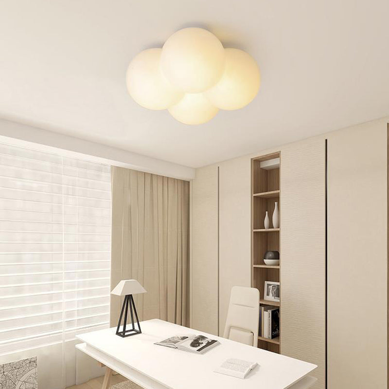 White Single Flush Mount Lighting LED Ceiling Light for Living Room