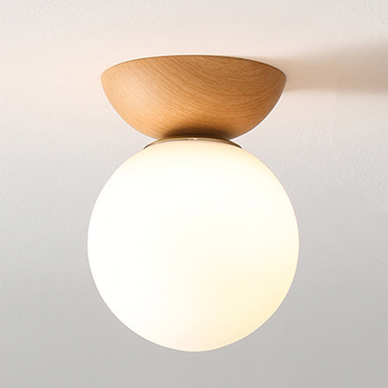 Contemporary Ceiling Lamp Simple Glass Flush Mount Light Fixture