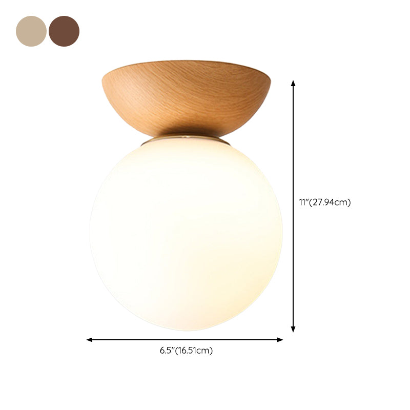 Contemporary Ceiling Lamp Simple Glass Flush Mount Light Fixture