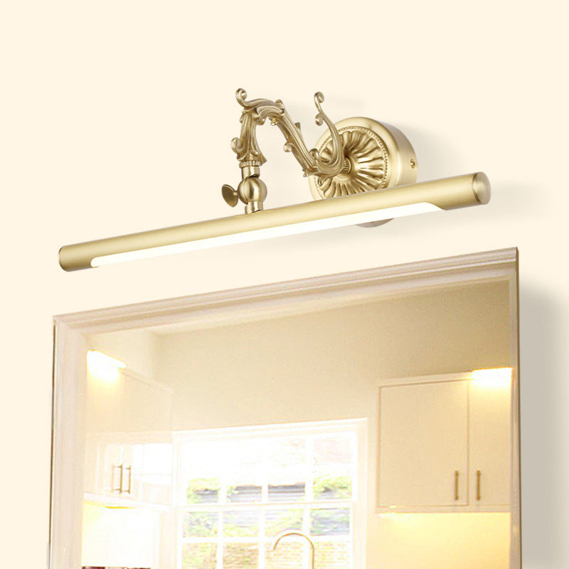 Contemporary Single Bathroom Vanity Light Golden LED Bath Bar