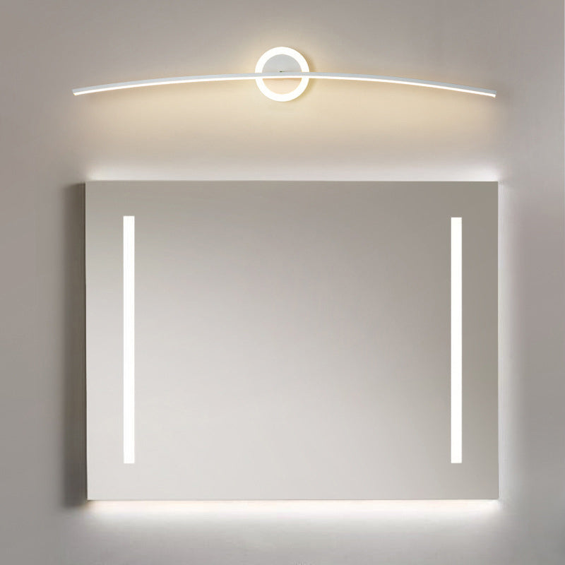 Contemporary Single Bathroom Vanity Light LED Bath Bar in White/Black Finish