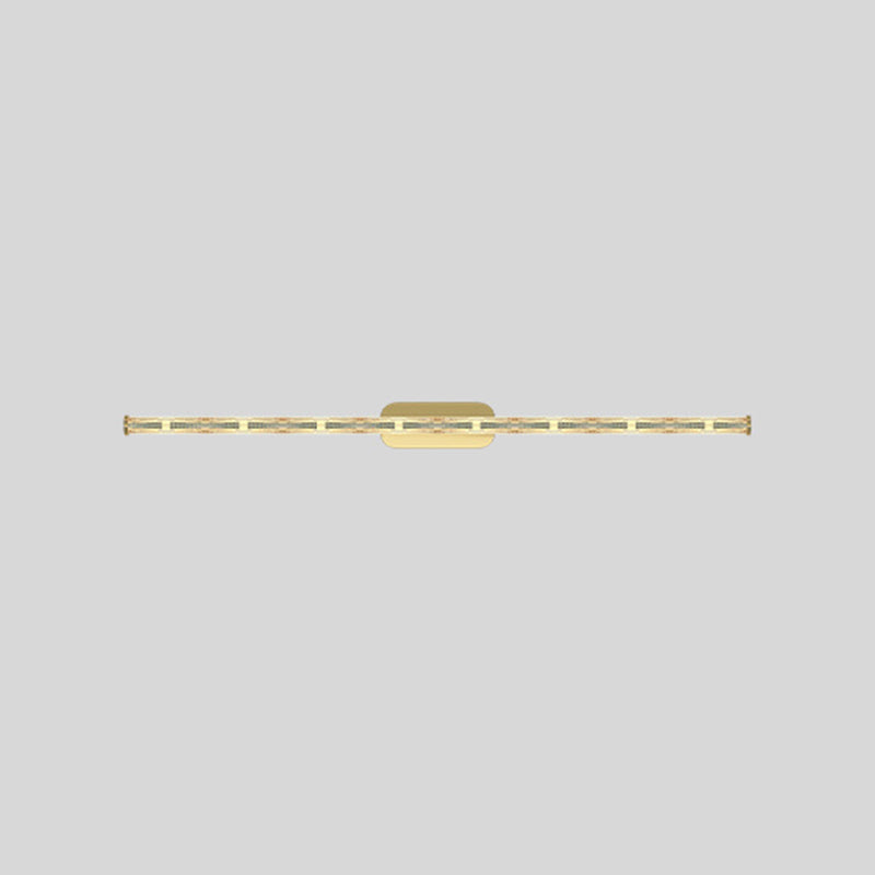 Golden/Black Single Contemporary Bathroom Vanity Light LED Metallic Bath Bar