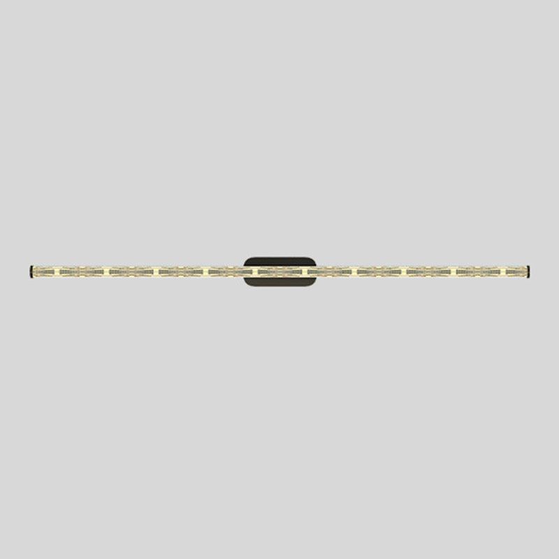 Golden/Black Single Contemporary Bathroom Vanity Light LED Metallic Bath Bar