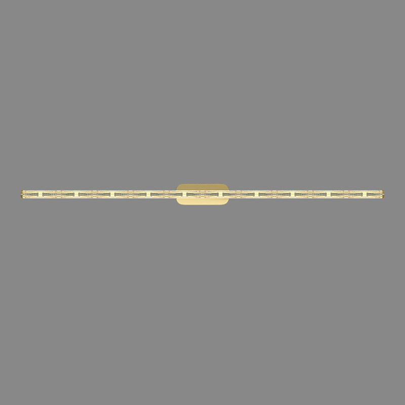 Golden/Black Single Contemporary Bathroom Vanity Light LED Metallic Bath Bar