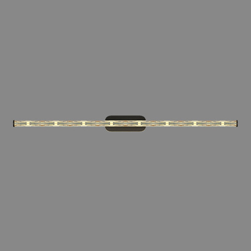 Golden/Black Single Contemporary Bathroom Vanity Light LED Metallic Bath Bar