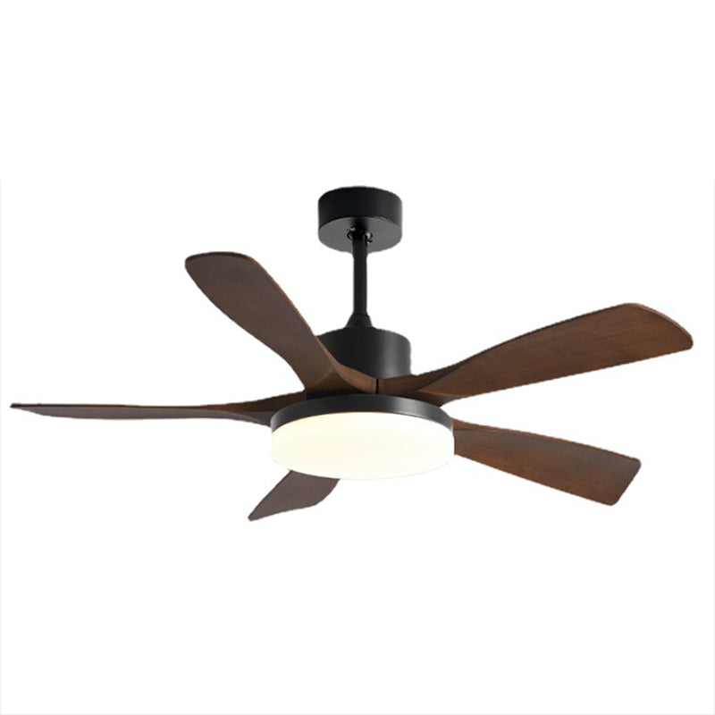 Nordic Ceiling Fan Light Fixture Simple Wooden LED Ceiling Lamp for Bedroom