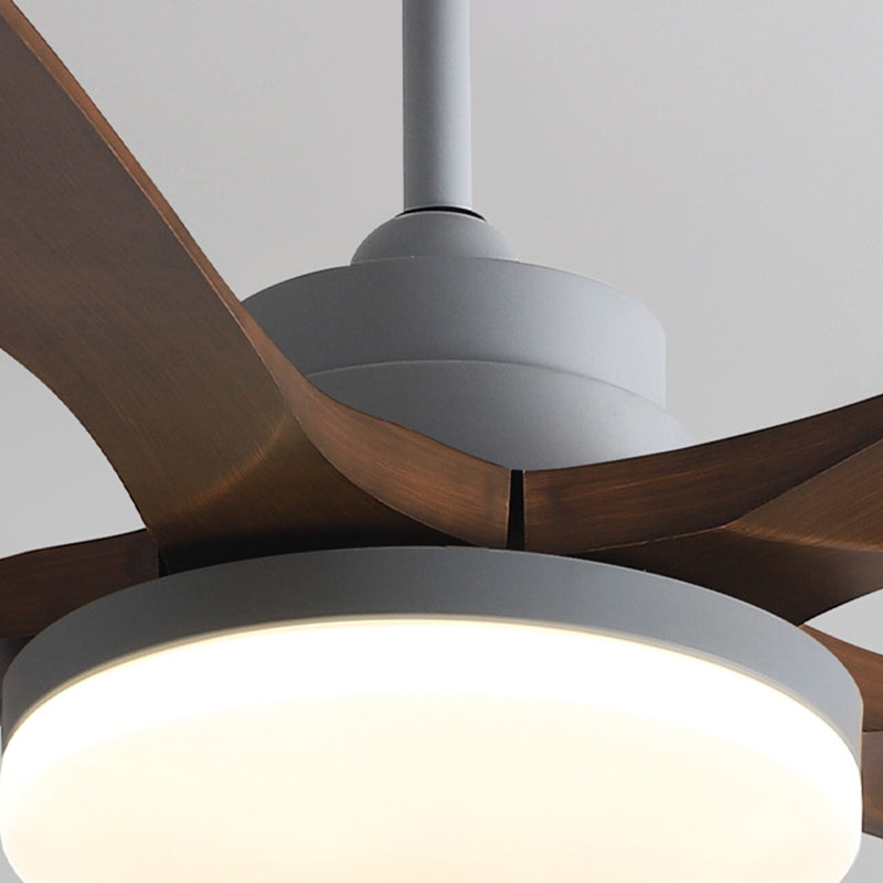 Nordic Ceiling Fan Light Fixture Simple Wooden LED Ceiling Lamp for Bedroom