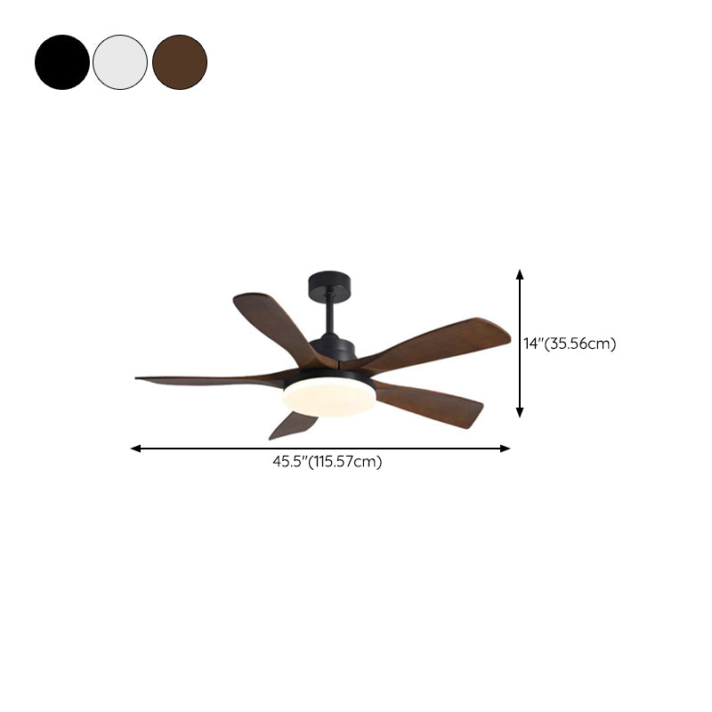 Nordic Ceiling Fan Light Fixture Simple Wooden LED Ceiling Lamp for Bedroom