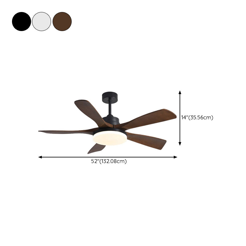 Nordic Ceiling Fan Light Fixture Simple Wooden LED Ceiling Lamp for Bedroom