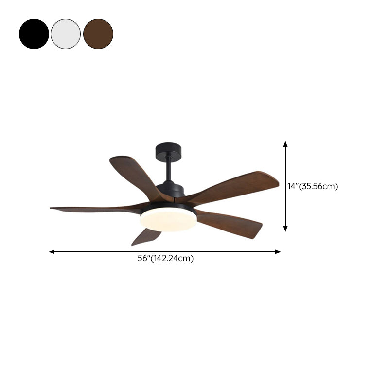 Nordic Ceiling Fan Light Fixture Simple Wooden LED Ceiling Lamp for Bedroom