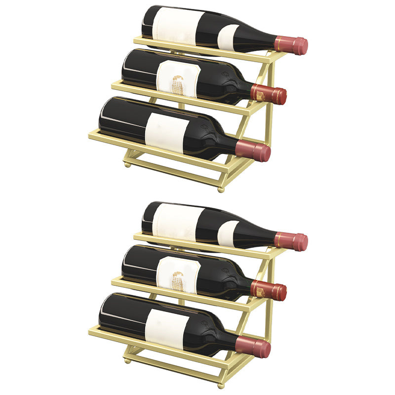 Metal Wine Bottle Holder Contemporary Tabletop Bottle Wine Rack