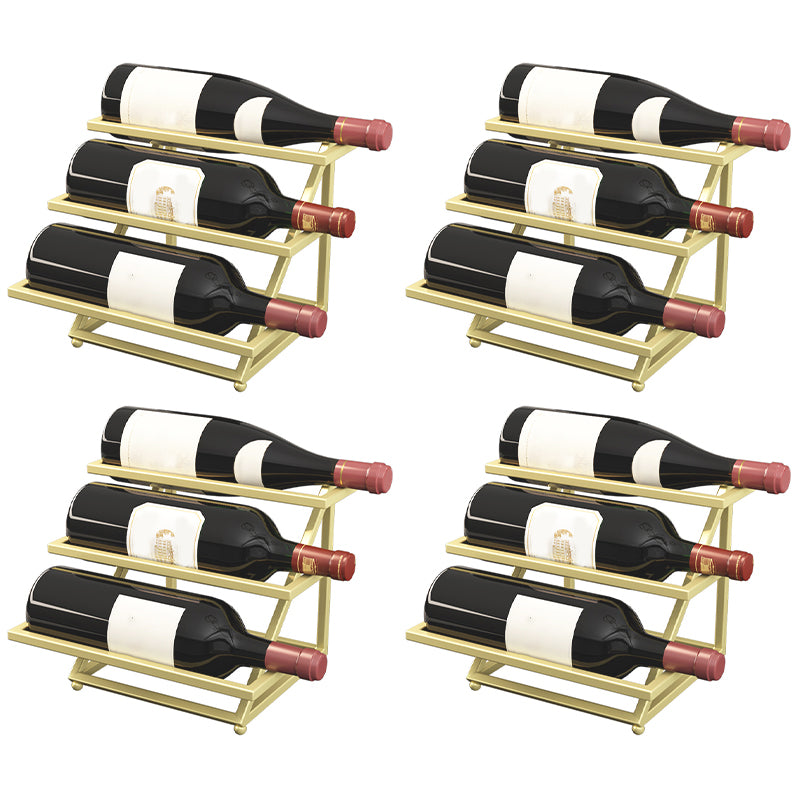 Metal Wine Bottle Holder Contemporary Tabletop Bottle Wine Rack