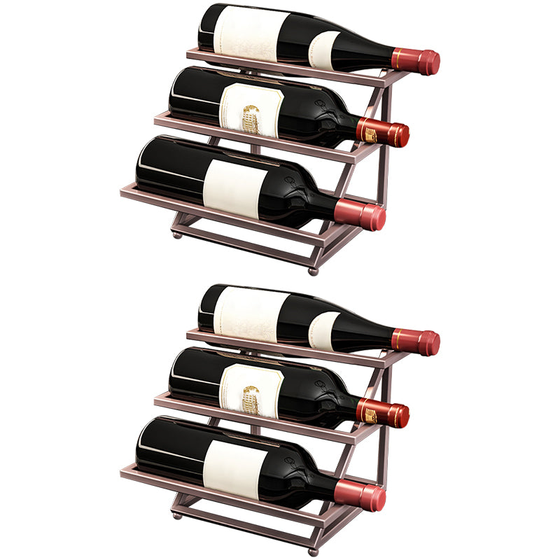 Metal Wine Bottle Holder Contemporary Tabletop Bottle Wine Rack