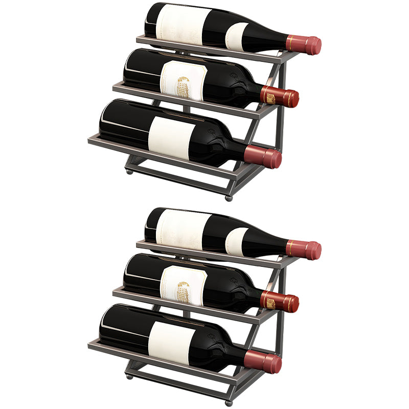 Metal Wine Bottle Holder Contemporary Tabletop Bottle Wine Rack