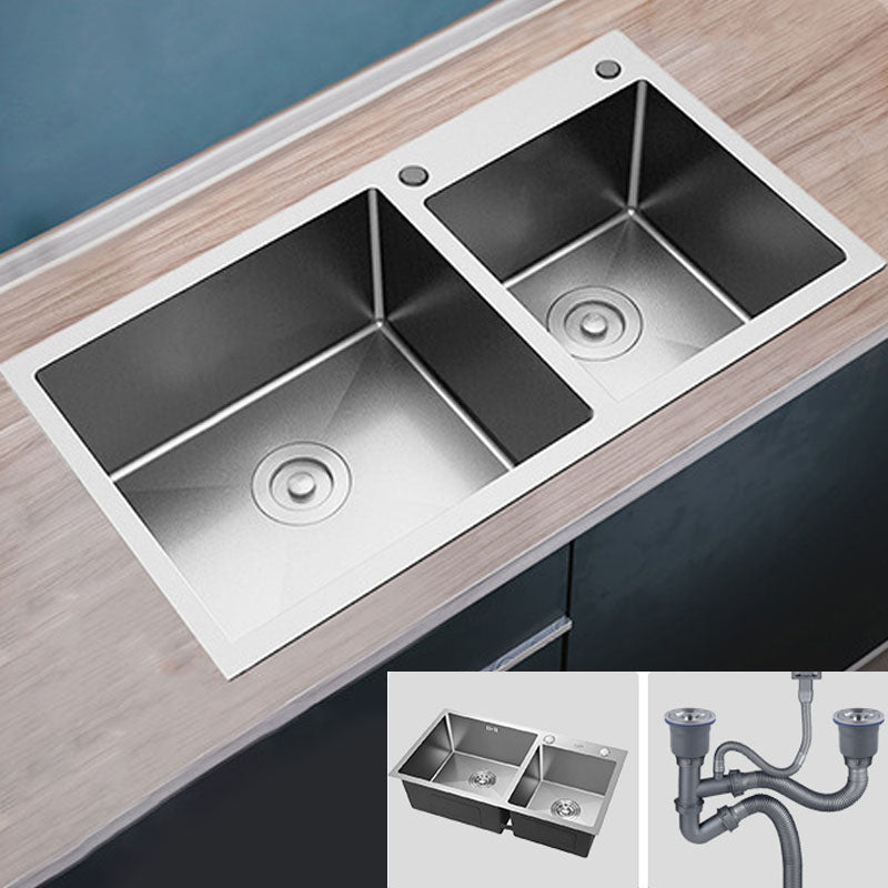 Modern Bar Sink Stainless Steel with Faucet and Soap Dispenser Kitchen Sink