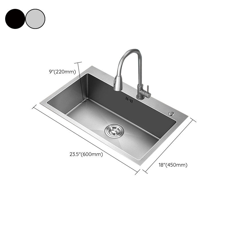 Modern Bar Sink Stainless Steel with Faucet and Soap Dispenser Kitchen Sink