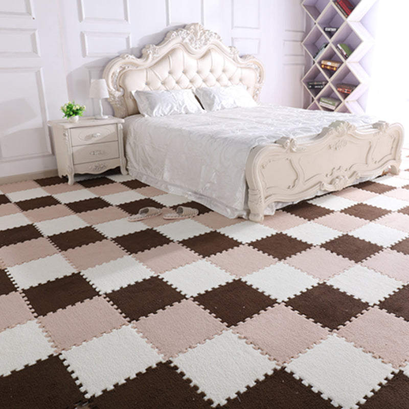 Fade Resistant Level Loop Carpet Tile Non-Skid Interlocking Bedroom Carpet Tiles