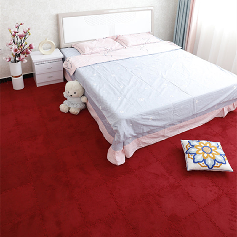 Fade Resistant Level Loop Carpet Tile Non-Skid Interlocking Bedroom Carpet Tiles