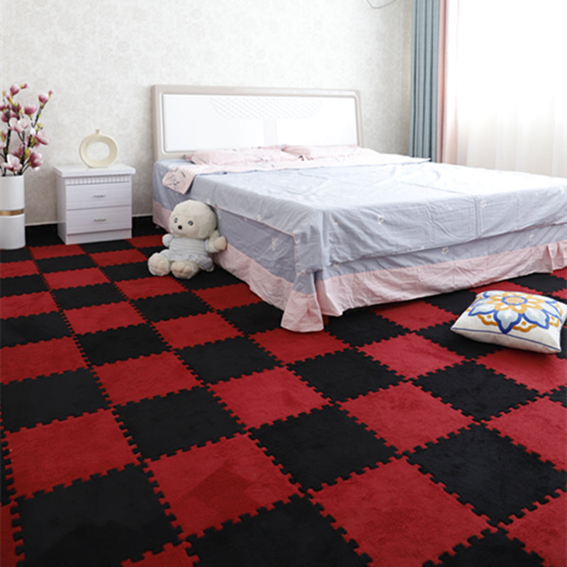 Fade Resistant Level Loop Carpet Tile Non-Skid Interlocking Bedroom Carpet Tiles